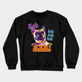 Psychedelic Laughing Bulldog Crewneck Sweatshirt